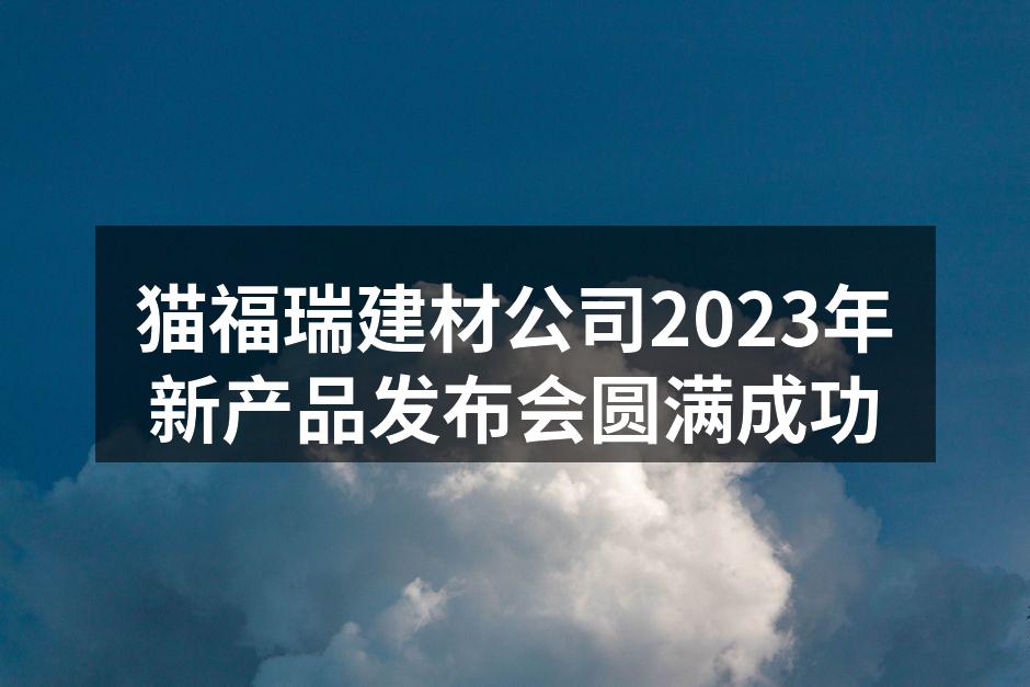 猫福瑞新产品发布会现场